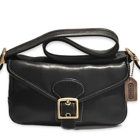 !!NEW MARK DOWN!! Coach Soho Leather Purse 9127 Small Shoulder Bag Black - Picture 1 of 6